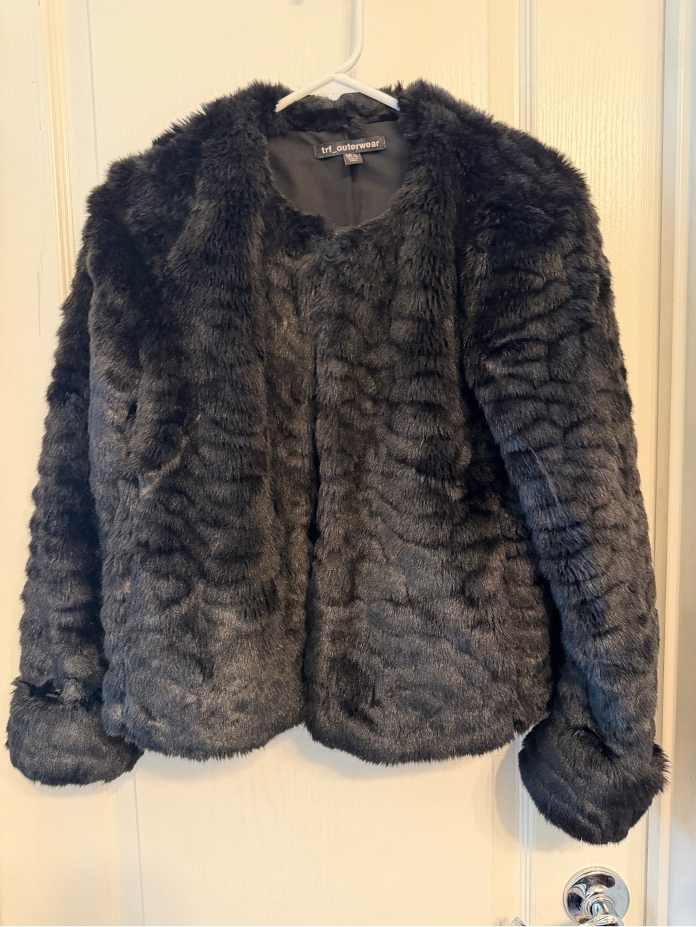 Zara Black Faux Fur Jacket